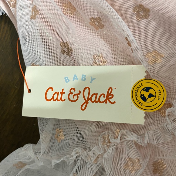 NWT Cat and Jack Gorgeous Shimmery Daisy Sparkle Tulle Dress Easter 12 Months - Picture 7 of 8